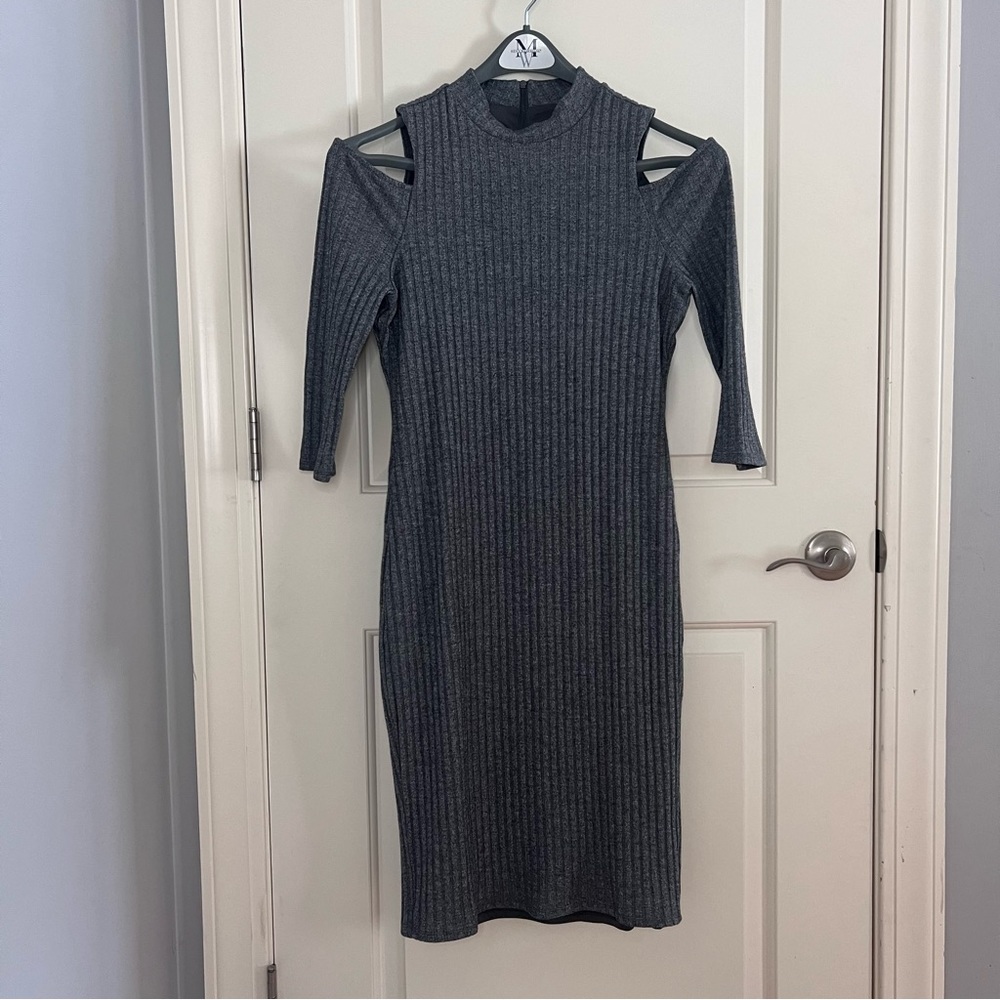 White House Black Market Open Shoulder Sweater Dress. Medium